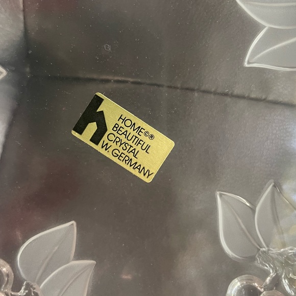 Home Beautiful crystal cake plate 13&1/4” - Picture 7 of 8